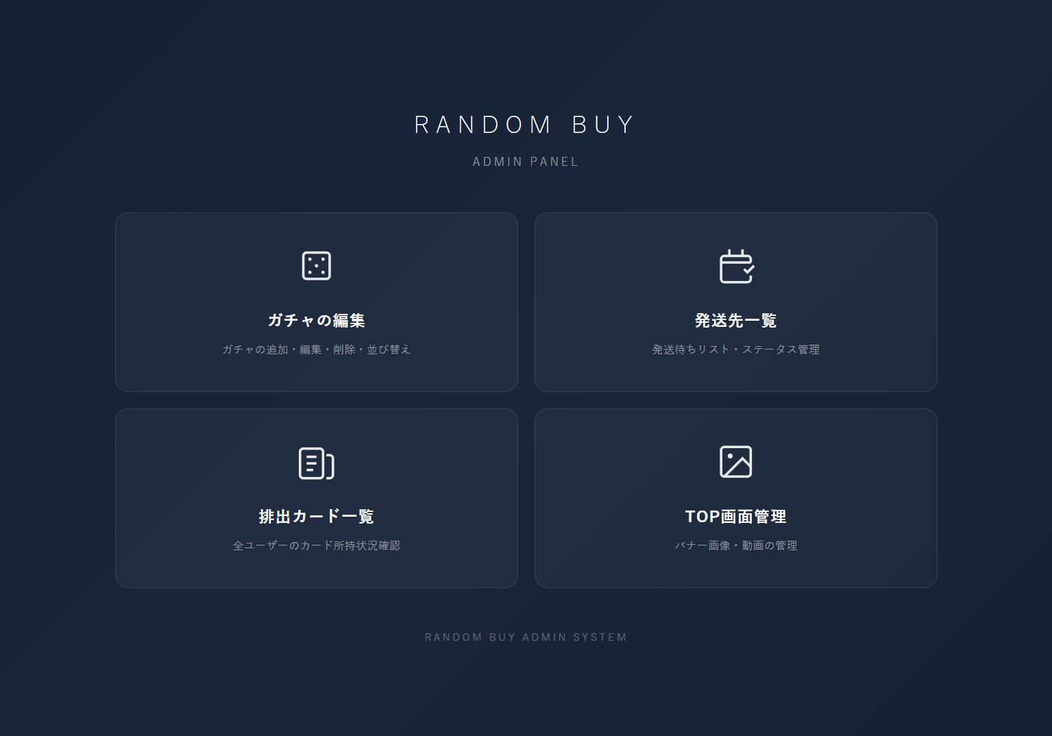 管理画面トップ